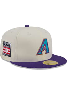 New Era Arizona Diamondbacks Mens White 2026 MLB Hall of Fame 59FIFTY Fitted Hat