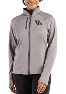 Cutter and Buck UCF Knights Womens Graphite Peshastin Long Sleeve Full Zip Jacket