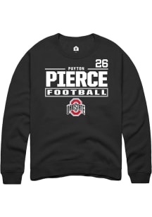 Payton Pierce Ohio State Buckeyes Mens Black Football NIL Stacked Box Player Crew