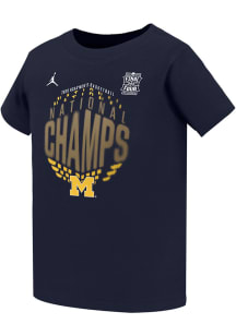 Nike Michigan Wolverines Toddler Navy Blue 2026 Men's Basketball National Champions Locker Room Sh..