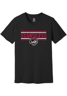 Summit Sportswear Erie SeaWolves Black Double Bars Short Sleeve T Shirt