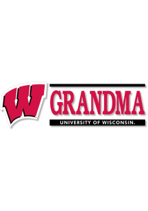 Wisconsin Badgers 6x2 Grandma Auto Decal - Red