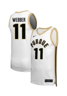 Jacob Webber  Nike Purdue Boilermakers White NIL Name And Number Jersey