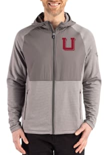 Cutter and Buck Utah Utes Mens Graphite Vault Peshastin Long Sleeve Full Zip Jacket