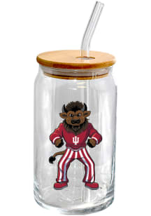 Indiana Hoosiers 16oz Local Glass Can Pint Glass - White