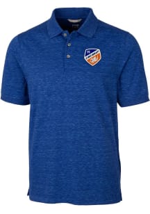 Cutter and Buck FC Cincinnati Mens Blue Advantage Space Dye Short Sleeve Polo