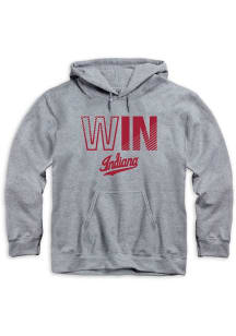 Indiana Hoosiers Mens Grey Win Indiana Long Sleeve Hoodie