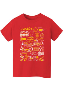 Vive La Fete Spain National Team Toddler Red Ian Short Sleeve T-Shirt
