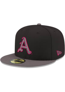 New Era Arkansas Razorbacks Mens Black Black Graphite Color Pop GCP 59FIFTY Fitted Hat
