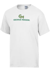 ComfortWash George Mason University Womens White Distressed Garment Dyed Short Sleeve T-Shirt