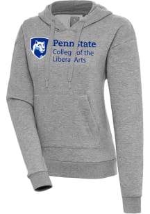 Antigua Penn State Nittany Lions Womens Grey Heather Penn State Liberal Arts  Victory Hooded Sweat..