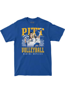 Blaire Bayless Pitt Panthers Blue Volleyball Illustrated Short Sleeve Fashion Player T Shirt