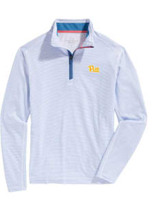 Pitt Panthers Mens Blue Sankaty Long Sleeve Qtr Zip Pullover