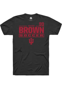 holden brown Indiana Hoosiers Black NIL Stacked Box Short Sleeve Player T Shirt