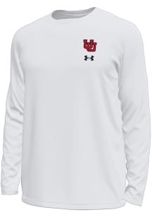 Under Armour Utah Utes White Man Am I Tech Stretch Long Sleeve T-Shirt