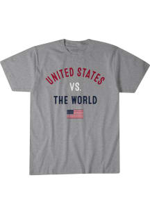 BreakingT Americana Grey USA Vs. The World Short Sleeve Fashion T Shirt