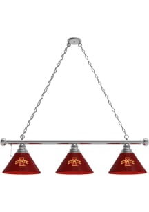 Iowa State Cyclones 3 Shade Silver Billiard Lamp