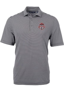 Cutter and Buck Toronto FC Mens Black Virtue Eco Pique Stripe Short Sleeve Polo