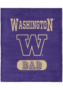 Washington Huskies Dad Silk Touch Fleece Blanket - Purple