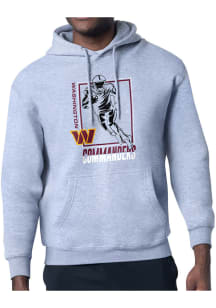 Starter Washington Commanders Mens Grey Grid Long Sleeve Hoodie