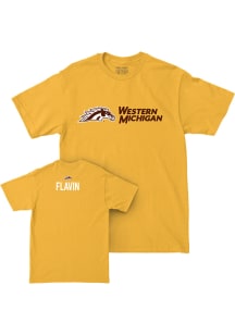 Annie Flavin Western Michigan Broncos Gold NIL Sideline Short Sleeve Player T Shirt