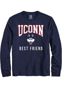 Summit Sportswear UConn Huskies Navy Blue Best Friend Long Sleeve T Shirt