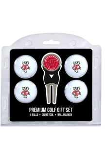 Wisconsin Badgers Divot Tool 4 Pack Golf Gift Set