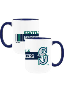 Seattle Mariners Dash 2 Pack Inner Color Ceramic Mug - White