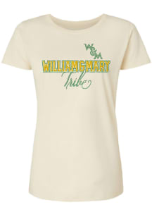Summit Sportswear William & Mary Tribe Womens Natural Rhinestone Short Sleeve T-Shirt
