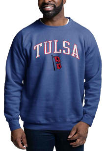 Tulsa Golden Hurricane Mens Blue Arch Mascot Long Sleeve Crew Sweatshirt