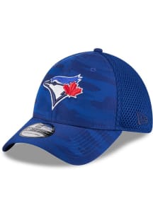 New Era Toronto Blue Jays Mens Blue Camo 39THIRTY Flex Hat