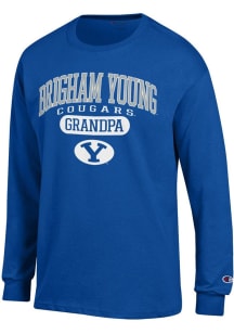 Champion BYU Cougars Blue Pill Box Grandpa Jersey Long Sleeve T Shirt