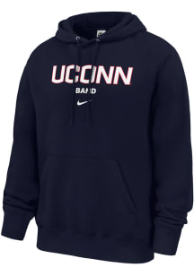 Nike UConn Huskies Mens Navy Blue BAND Long Sleeve Hoodie