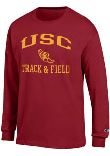 Champion USC Trojans Cardinal Red Track & Field Icon Jersey Long Sleeve T Shirt