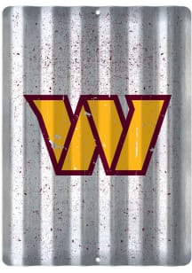 Washington Commanders Tin Metal Roof Sign - Burgundy