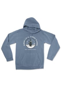 Erie Mens Blue Great Lake, Great Flakes Long Sleeve Hoodie