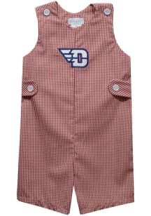 Vive La Fete Dayton Flyers Baby Red Gingham Overalls