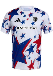 Adidas Sporting Kansas City Mens White Americana Pre-match Jersey