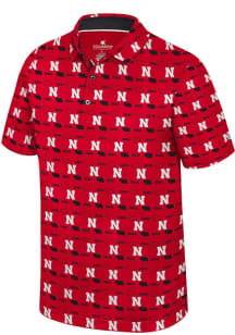 Colosseum Nebraska Cornhuskers Youth Red Truthsayer Short Sleeve Polo Shirt
