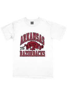 B-Unlimited Arkansas Razorbacks White Slobbering Hog Short Sleeve T Shirt