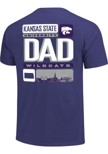 K-State Wildcats Purple Tiles Dad Short Sleeve T Shirt