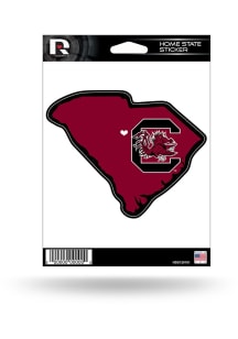 South Carolina Gamecocks State Shape Auto Decal - Red
