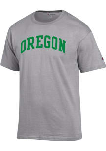 Champion Oregon Ducks Grey Arched Name Short Sleeve T Shirt