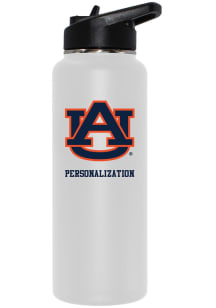Auburn Tigers Personalized 34oz Quencher Stainless Steel Bottle - White