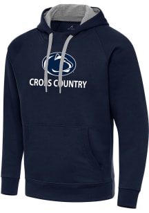 Antigua Penn State Nittany Lions Mens Navy Blue Cross Country Victory Long Sleeve Hoodie