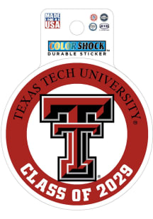 Texas Tech Red Raiders 3" Class of 2029 Stickers - Red