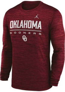 Nike Oklahoma Sooners Crimson DriFit Velocity Jordan Long Sleeve T-Shirt