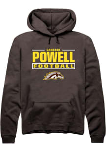 Cameron Powell Western Michigan Broncos Mens Brown Football NIL Stacked Box Player Hood