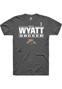 Bella Wyatt Ohio Bobcats Dark Grey NIL Stacked Box Short Sleeve Player T Shirt