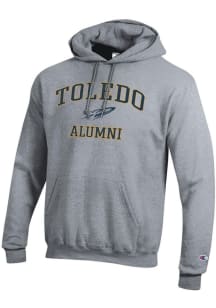 Champion Toledo Rockets Mens Grey Mascot Alumni Powerblend Long Sleeve Hoodie